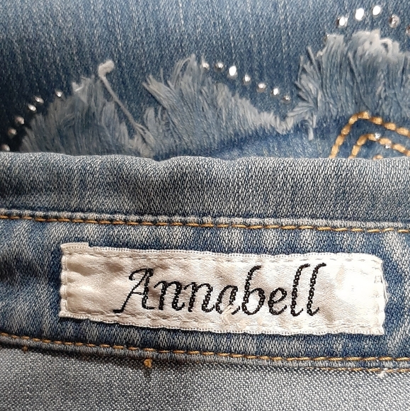 Vintage Annabell Jean Jacket Large Long Sleeve Button Front - Picture 7 of 8